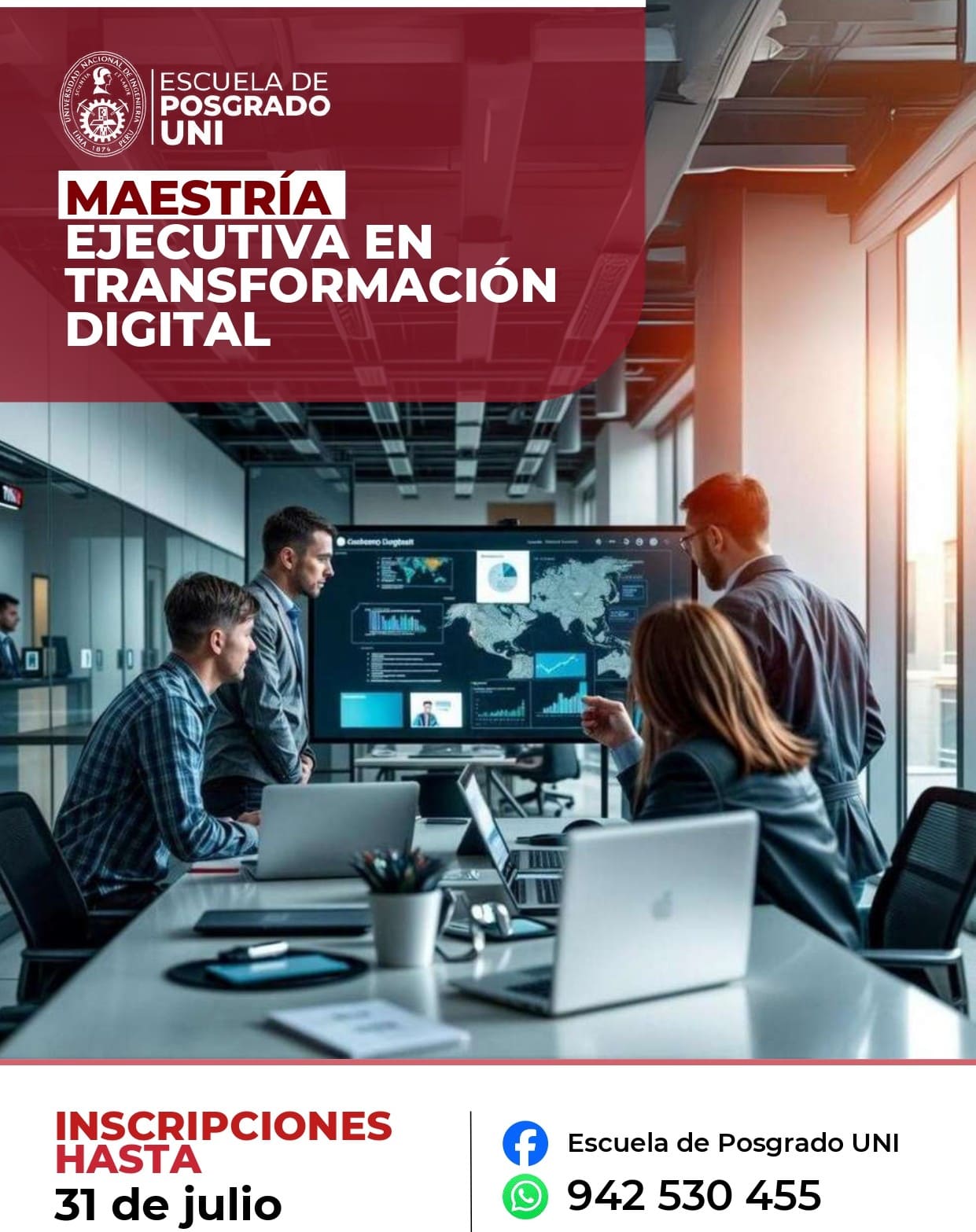  <p style=text-align: left;>Maestría Ejecutiva en Transformación Digital</p> <p style=text-align: left;>Inicio de Clases : 01/09/2025</p>